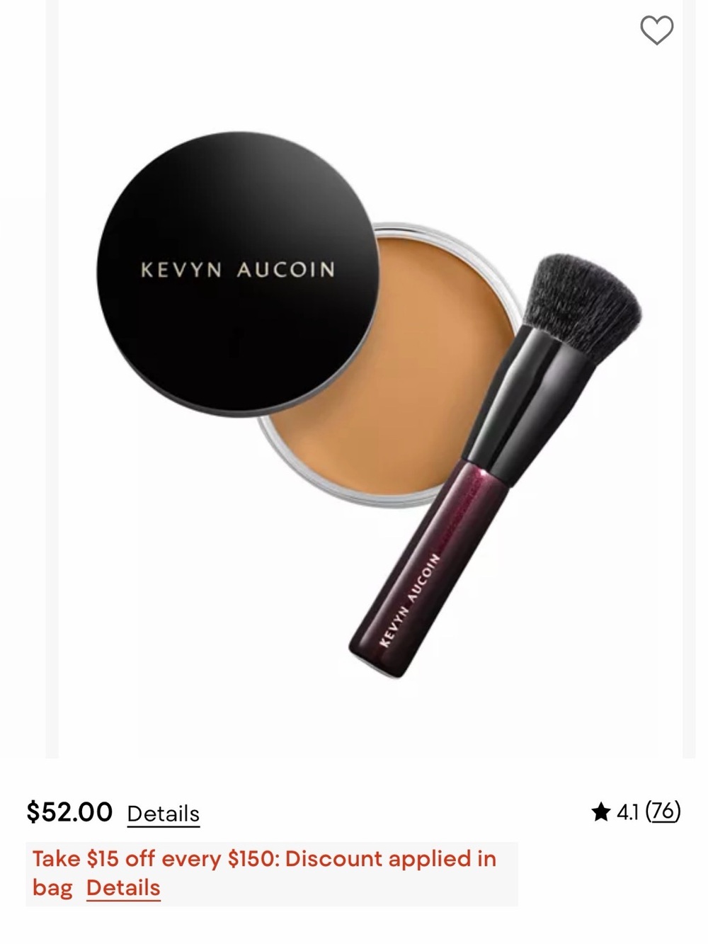 Kevyn Aucoin Sculpting Cream Foundation with Brush - Warm Tan Shade